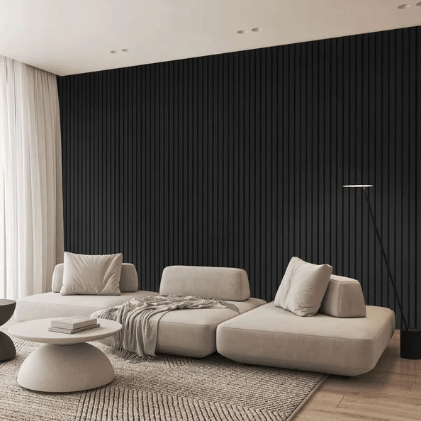 Dekoratives Akustik-Holzpanel – Flexible Wandverkleidung (270 × 110 cm)
