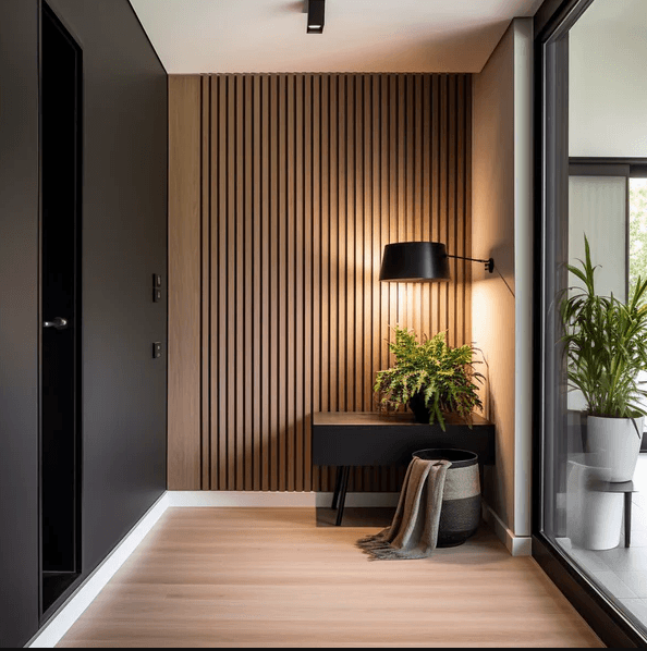 Dekoratives Akustik-Holzpanel – Flexible Wandverkleidung (270 × 110 cm)